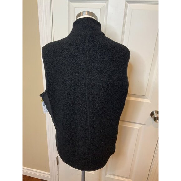 Lululemon Tundra Trek Black Wool Sherpa Fleece Zip-Up Vest, Size Large - Picture 8 of 9